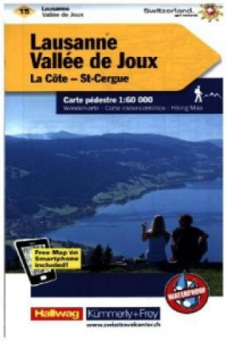 Prasa Lausanne-Vallée de Joux Wanderkarte Nr. 15; . 