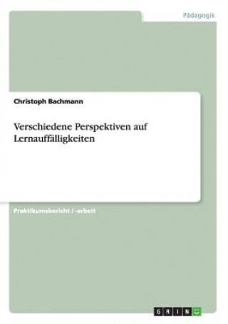 Könyv Verschiedene Perspektiven auf Lernauffalligkeiten Christoph Bachmann