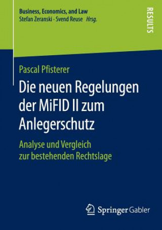 Könyv Neuen Regelungen Der Mifid II Zum Anlegerschutz Pascal Pfisterer