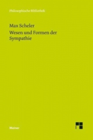 Livre Wesen und Formen der Sympathie Max Scheler