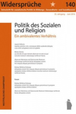 Kniha Politik des Sozialen und Religion 140 Widersprüche