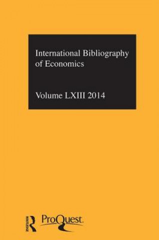 Carte IBSS: Economics: 2014 Vol.63 The British Library Of Political & Eco