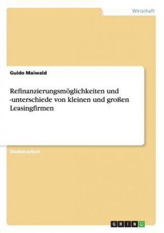 Carte Refinanzierungsmoeglichkeiten und -unterschiede von kleinen und grossen Leasingfirmen Guido Maiwald