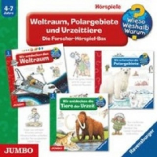 Audio Weltraum, Polargebiete und Urzeittiere - Die Forscher-Hörspiel-Box, 3 Audio-CDs Karl Menrad