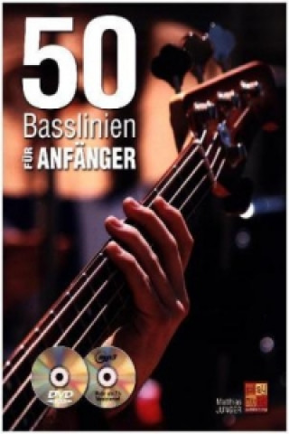 Nyomtatványok 50 Basslinien für Anfänger - Bass Gitarre (Buch/CD/DVD) Matthias Junger