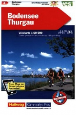 Tlačovina Kümmerly+Frey Karte Bodensee - Thurgau Velokarte 