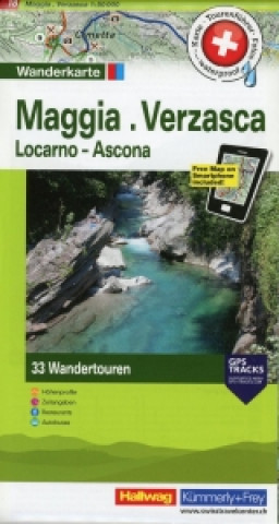 Prasa Maggia Verzasca Locarno Ascona Nr. 18 Touren-Wanderkarte 1:50 000 