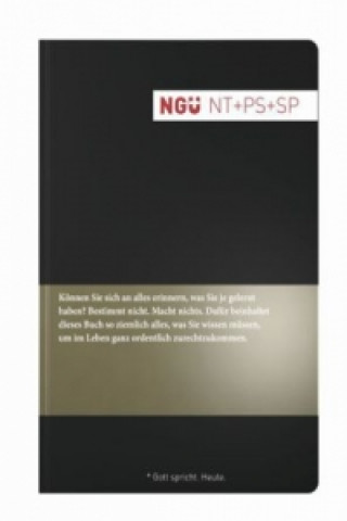 Carte Neue Genfer Übersetzung (NGÜ) - Neues Testament mit Psalmen und Sprüchen, 3 Covervarianten (Grundfarbe schwarz) 