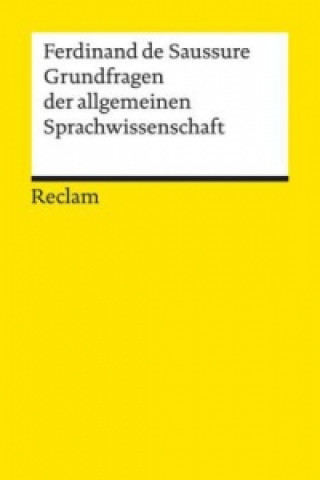 Książka Grundfragen der allgemeinen Sprachwissenschaft Ferdinand de Saussure