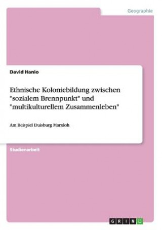 Livre Ethnische Koloniebildung zwischen sozialem Brennpunkt und multikulturellem Zusammenleben David Hanio