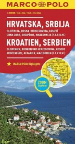 Materiale tipărite Croatia and Serbia Marco Polo Map 