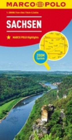 Nyomtatványok MARCO POLO Karte Sachsen. Saxony. Saxe 