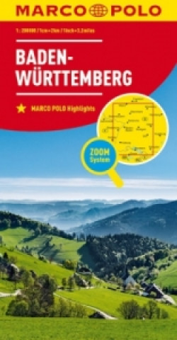 Nyomtatványok MARCO POLO Karte Baden-Württemberg. Bade-Wurtemberg 