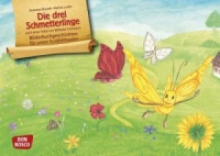 Joc / Jucărie Die drei Schmetterlinge. Kamishibai Bildkartenset Susanne Brandt