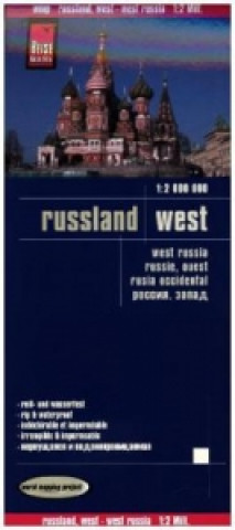 Tiskovina Reise Know-How Landkarte Russland West / Russia West (1:2.000.000). West Russia / Russie, ouest / Rusia occidental. West Russia / Russie, ouest / Rusi Reise Know-How Verlag