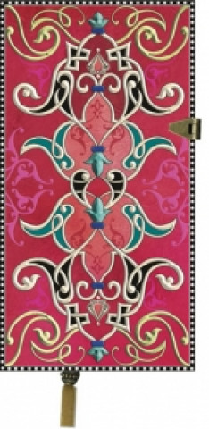 Carte Zápisník Boncahier - úzký červený kovová spona 