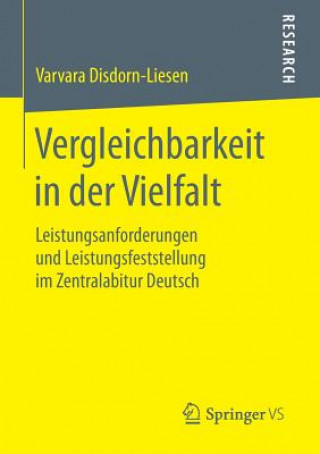 Βιβλίο Vergleichbarkeit in Der Vielfalt Varvara Disdorn-Liesen