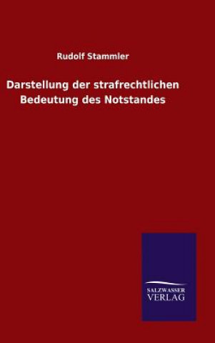 Kniha Darstellung der strafrechtlichen Bedeutung des Notstandes Rudolf Stammler