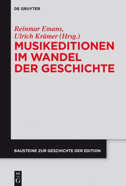 E-kniha Musikeditionen im Wandel der Geschichte 