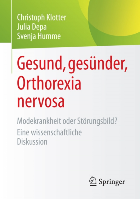 Livre numérique Gesund, gesunder, Orthorexia nervosa 