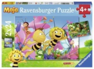 Játék Ravensburger Kinderpuzzle - 09093 Die kleine Biene Maja - Puzzle für Kinder ab 4 Jahren, Biene Maja Puzzle mit 2x24 Teilen Waldemar Bonsels