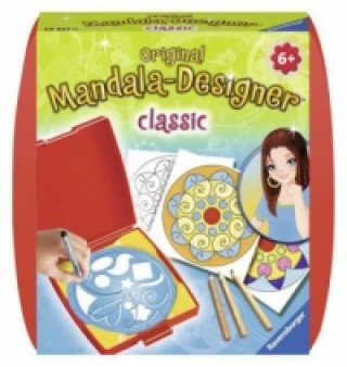 Game/Toy Ravensburger Mandala Designer Mini classic 29857, Zeichnen lernen für Kinder ab 6 Jahren, Zeichen-Set mit Mandala-Schablone für farbenfrohe Mandalas 