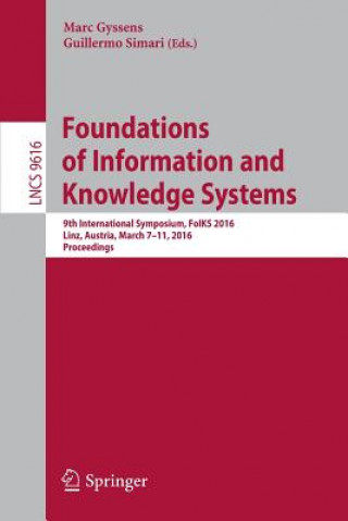 Book Foundations of Information and Knowledge Systems Marc Gyssens