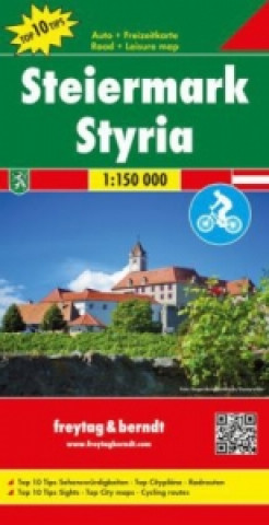 Tiskovina Styria Road-,Cycling- & Leisure Map 1:150.000 