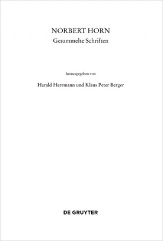 Knjiga Norbert Horn, Gesammelte Schriften Harald Herrmann