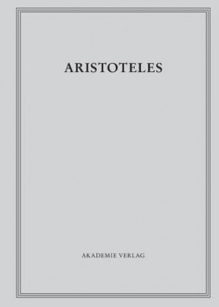 Könyv Aristoteles Werke V 17/1 Ernst Grumach
