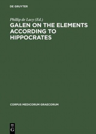 Kniha Galen on the Elements According to Hippocrates Galen
