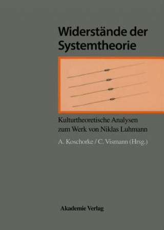 Carte Widerstande Der Systemtheorie Albert Koschorke