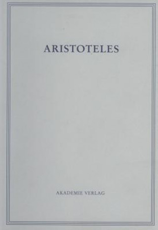 Könyv Aristoteles, Band 18/VI, Opuscula VI Sabine Vogt