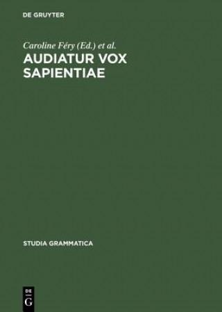 Könyv Audiatur Vox Sapientiae Caroline Féry