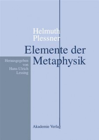 Könyv Helmuth Plessner, Elemente der Metaphysik Helmuth Plessner