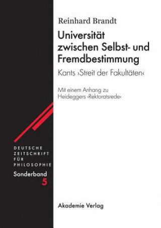 Książka Universitat zwischen Selbst- und Fremdbestimmung Reinhard Brandt