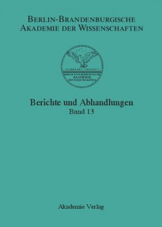 Kniha Band 13 Berlin-Brandenburgische Akademie Der Wissenschaften