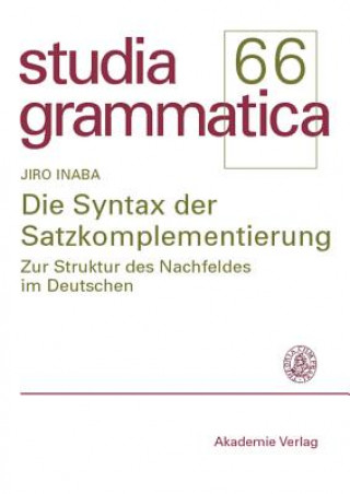 Buch Syntax der Satzkomplementierung Jiro Inaba