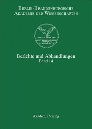 Könyv Band 14 Berlin-Brandenburgische Akademie Der Wissenschaften
