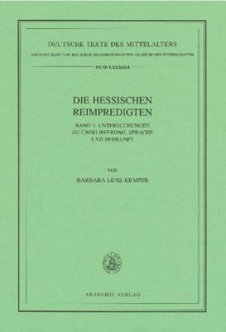 Книга Die Hessischen Reimpredigten Barbara Lenz-Kemper