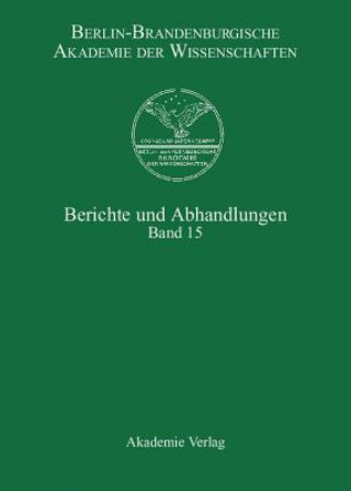 Kniha Band 15 Berlin-Brandenburgische Akademie Der Wissenschaften