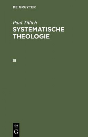 Livre Systematische Theologie, III Paul Tillich