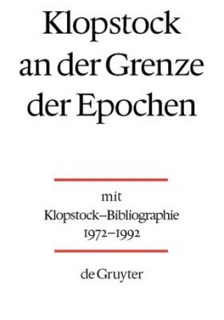 Book Klopstock an der Grenze der Epochen Kevin F. Hilliard