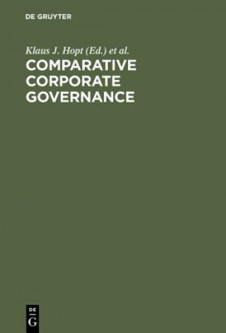 Kniha Comparative Corporate Governance Klaus J. Hopt