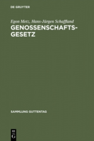 Kniha Genossenschaftsgesetz Egon Metz