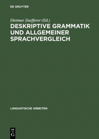 Książka Deskriptive Grammatik und allgemeiner Sprachvergleich Dietmar Zaefferer