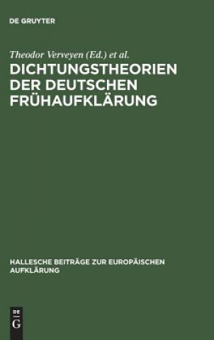 Kniha Dichtungstheorien Der Deutschen Fruhaufklarung Hans-Joachim Kertscher