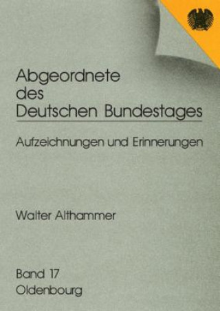 Carte Abgeordnete des Deutschen Bundestages, Band 16, Walter Althammer Abteilung Wissenschaftlicher Dienst Deutschen Bundestag