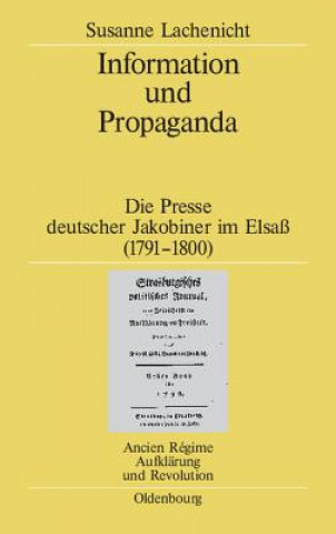 Könyv Information und Propaganda Susanne Lachenicht