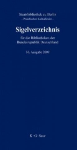 Carte Sigelverzeichnis Fur Die Bibliotheken Der Bundesrepublik Deutschland Staatsbibliothek Zu Berlin - Preußischer Kulturbesitz